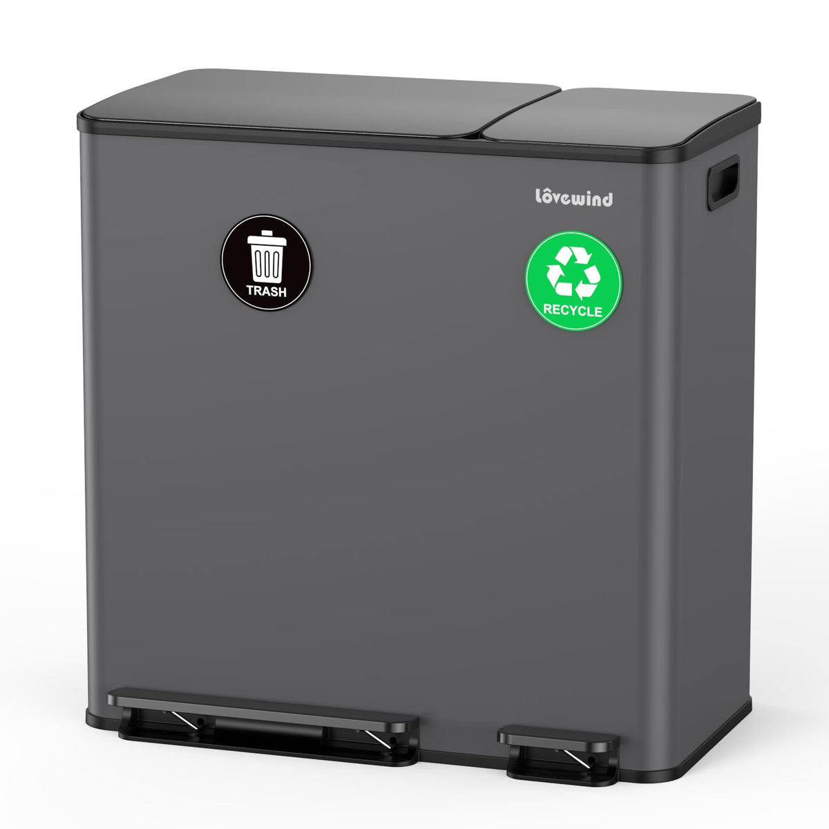 Dual Trash and Recycling Bins for Kitchen