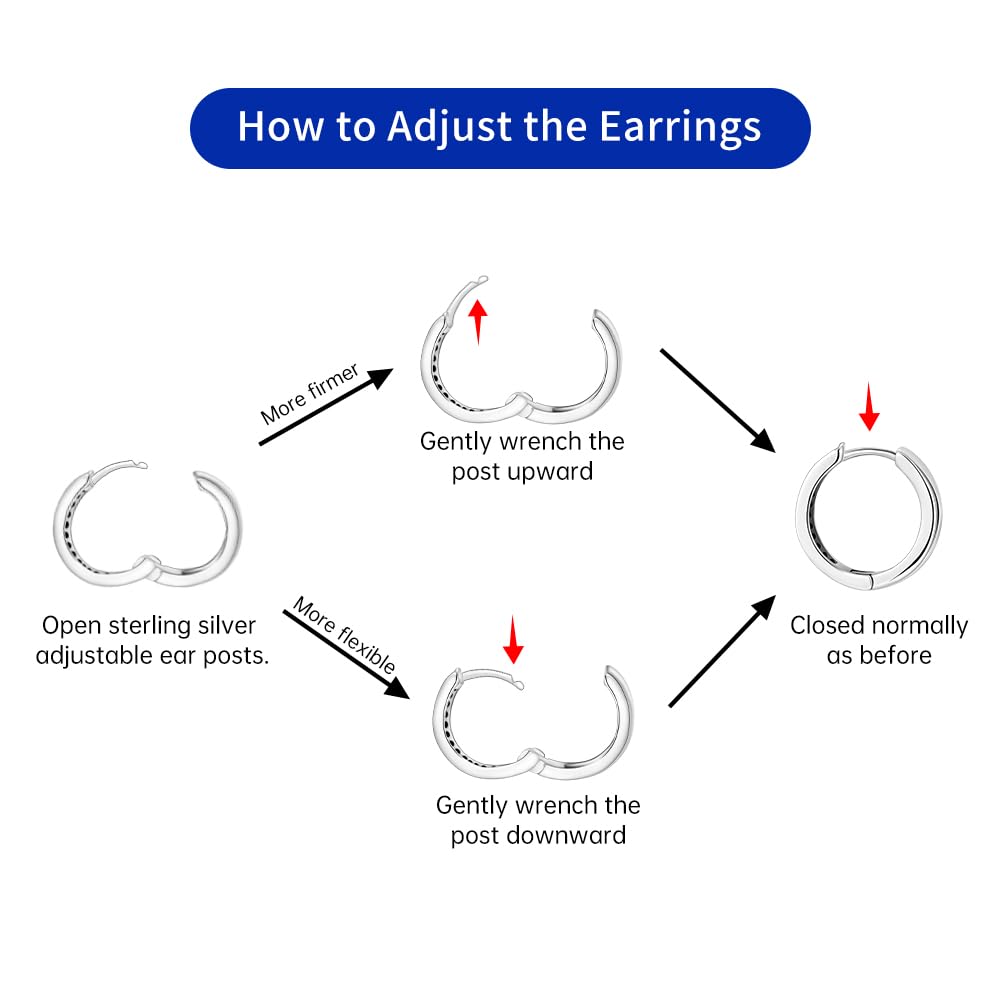 Cycuff 925 Sterling Silver Hoop Earrings Colorful Cubic Zirconia Jewelry Drop Earrings for Women Set Earring Presents for Her