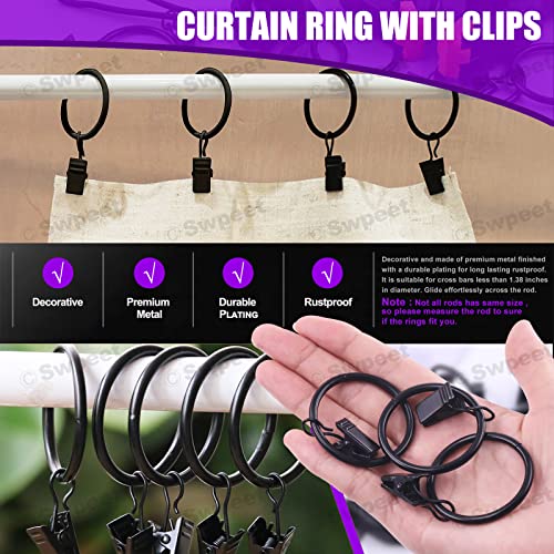 Swpeet 22Pcs Photography Backdrop Clips Clamps Assorments Kit, 10Pcs Curtain Rings with Clips, 6Pcs Backdrop Spring Clamps and 6Pcs Leather Background Clips Holder - size: NO.1 Backdrop Clips Clamps