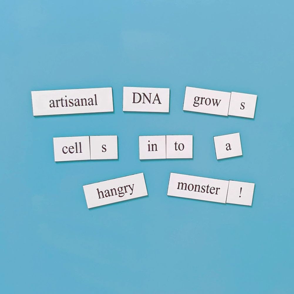 Science Word Magnets Kit - Funny Nerdy Poetry Set for College to PhD & Professional Scientists- Ideal Cool Geek Gifts for Office Refrigerator-Magnetic White Board - Perfect for STEM Students & Adults