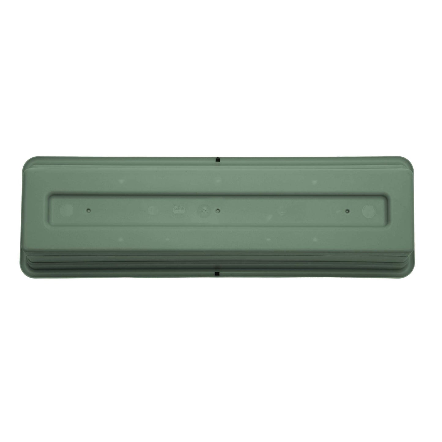 Bloem Dura Cotta 24" Plastic Window Box Planter with Saucer Tray: Indoor/Outdoor, for Windowsill, Ledge, & Tabletop, Basil