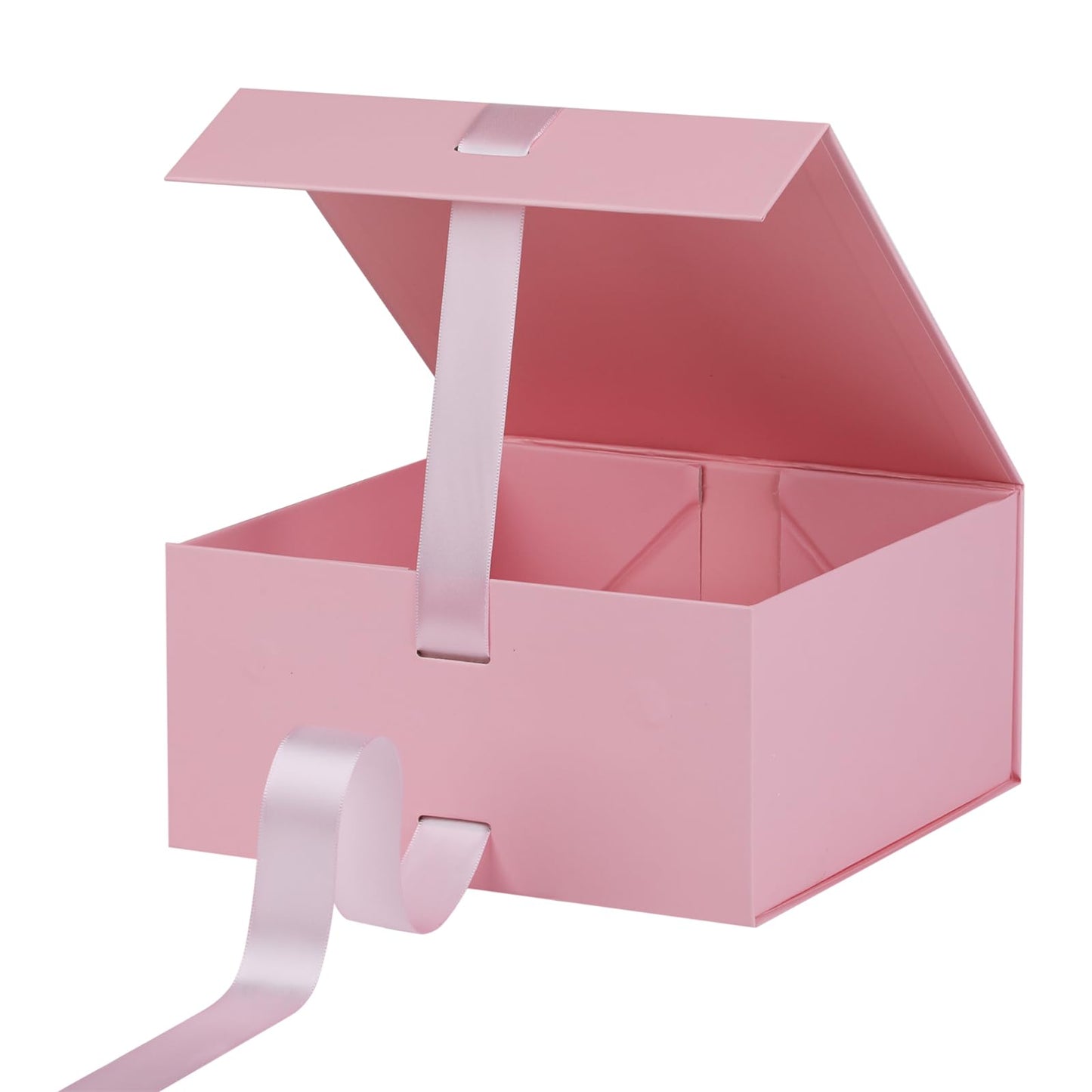 OEMVALATY Pink Gift Box,6x6x3 Inches Gift Boxes with Lids for Presents with Magnetic Closure and Ribbon for Wedding,Storage,Birthday