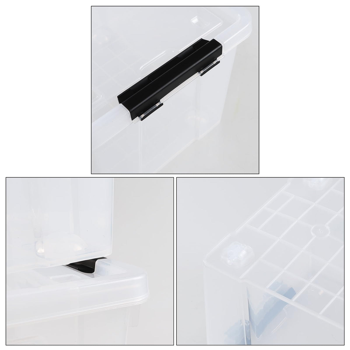 50 Quart Large Clear Plastic Storage Boxes Bin with Lid (4 Count)