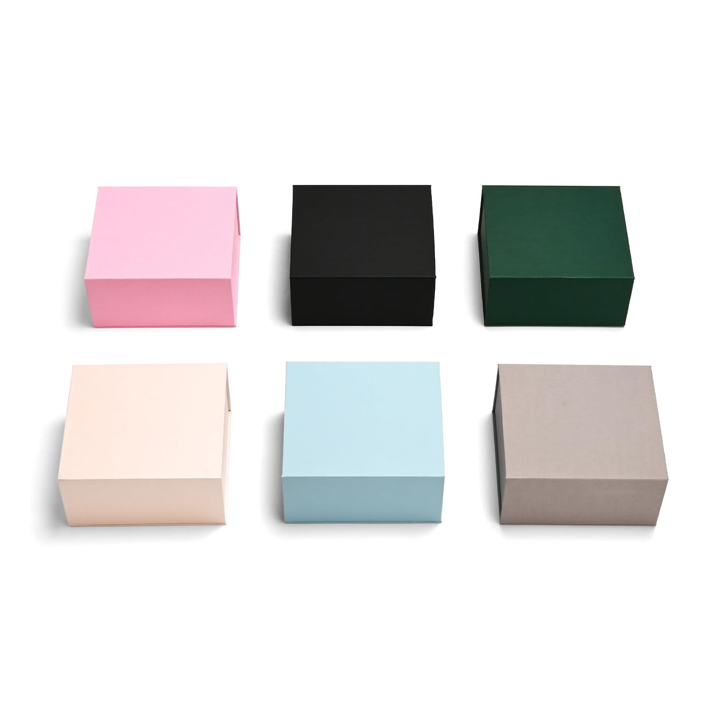 Papten Velvet Ring Gift Box with Outer Packaging Box, Included Blank Greeting Card, Perfect for Wedding Proposal Engagement (Grey)
