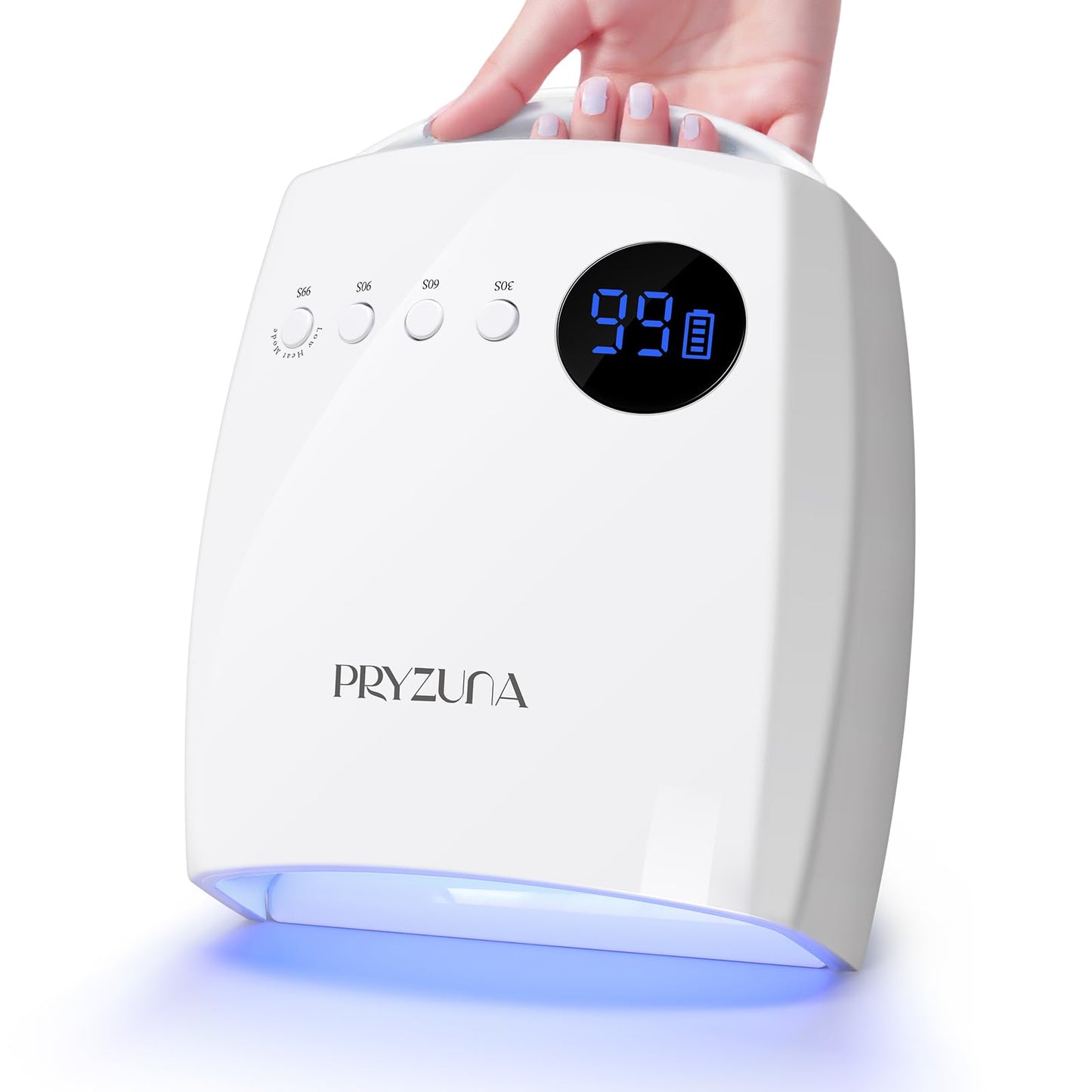 UV LED Nail Lamp, 72W Cordless UV Light for Gel Nails, Professional Fast Curing Rechargeable Nail Dryer with 4 Timers, 45 Beads, Smart Sensor, Retractable Foot Stand, Portable Handle for Salon & Home