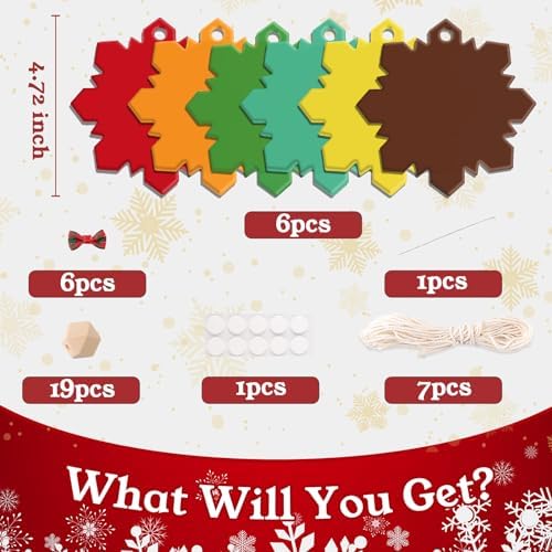 Honitra Name Tags for Christmas Stockings, Acrylic Christmas Stocking Name Tags, 6 Pcs Snowflake Name Tags for Christmas Stockings???Personalized Christmas Stocking Name Tags for Christmas Decor