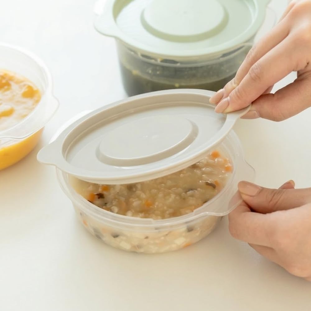 carrotez Cooked Rice Storage Container for Freezer - Portion Control Meal Prep Containers, Stackable, BPA-Free, Microwave Safe, 4Pack 2.6cup (21oz), Yellow