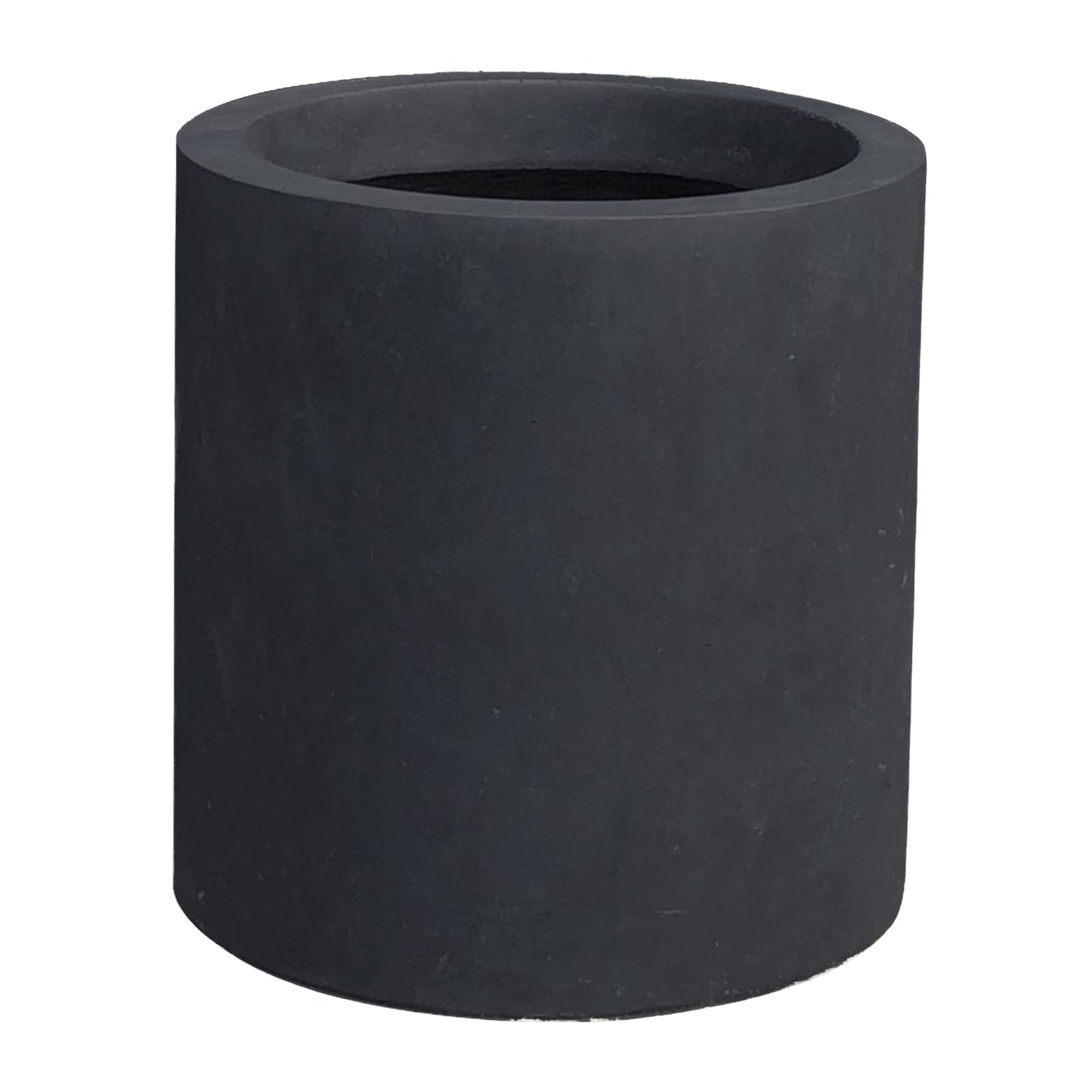 Kante AC0119C-60121 Lightweight Concrete Outdoor Modern Cylindrical Planter, 15.8 Inch Tall, Charcoal