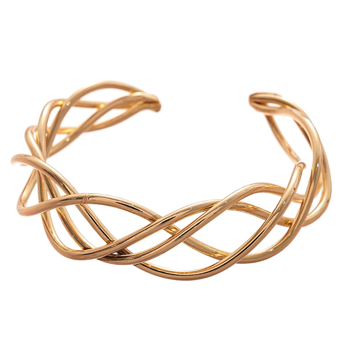 MOEEIJEW Chunky Cuff Bracelets for Women Gold/Silver Cuffs Bangle Hollow Out Adjustable Bracelets Punk Vintage Jewelry (Gold B)
