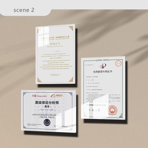 Wall Mount Acrylic Sign Holder Self Adhesive Clear Document Picture Display Frame for Office, Store, School, Home, Wall Picture Frame (Horizontal A5 148×210mm/5.83×8.27inches)