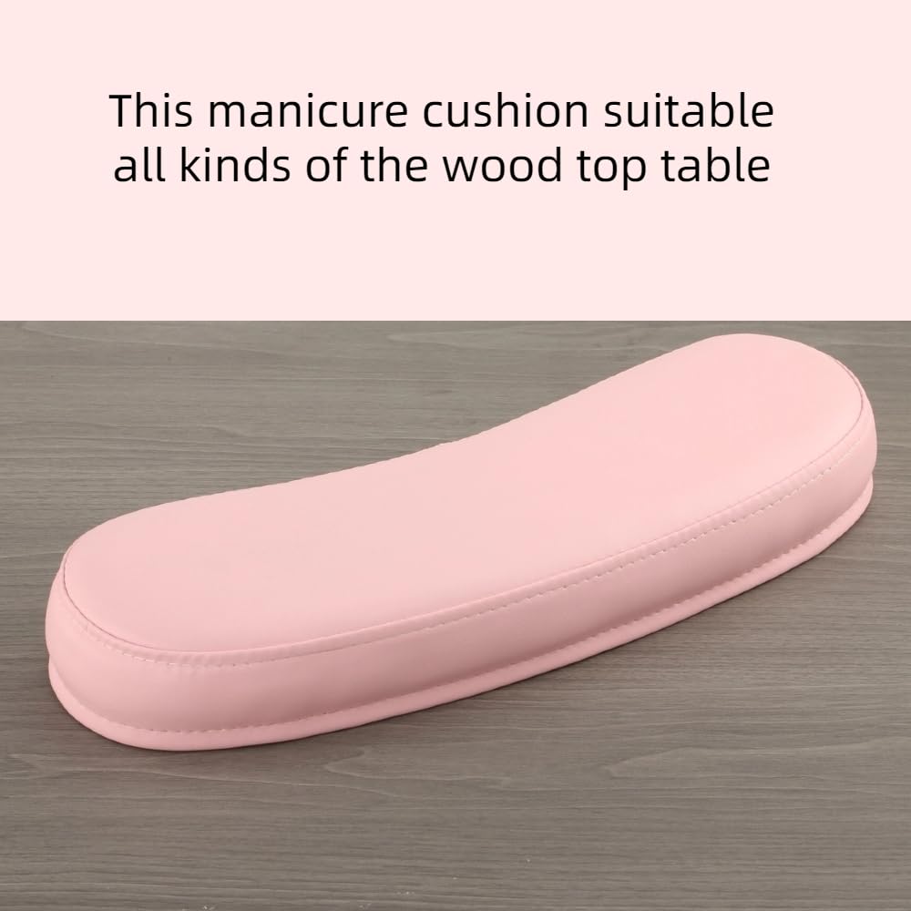 QUEESALN Manicure hand Rest Cushion Pillow Pad, Nail Polish Hand Cushion Pillow, Manicure Table Portable Nail Table Hand Cushion, Nail Art Tools Hand Cushion, Nail SPA Salon Home DIY Nail Tech (Pink)