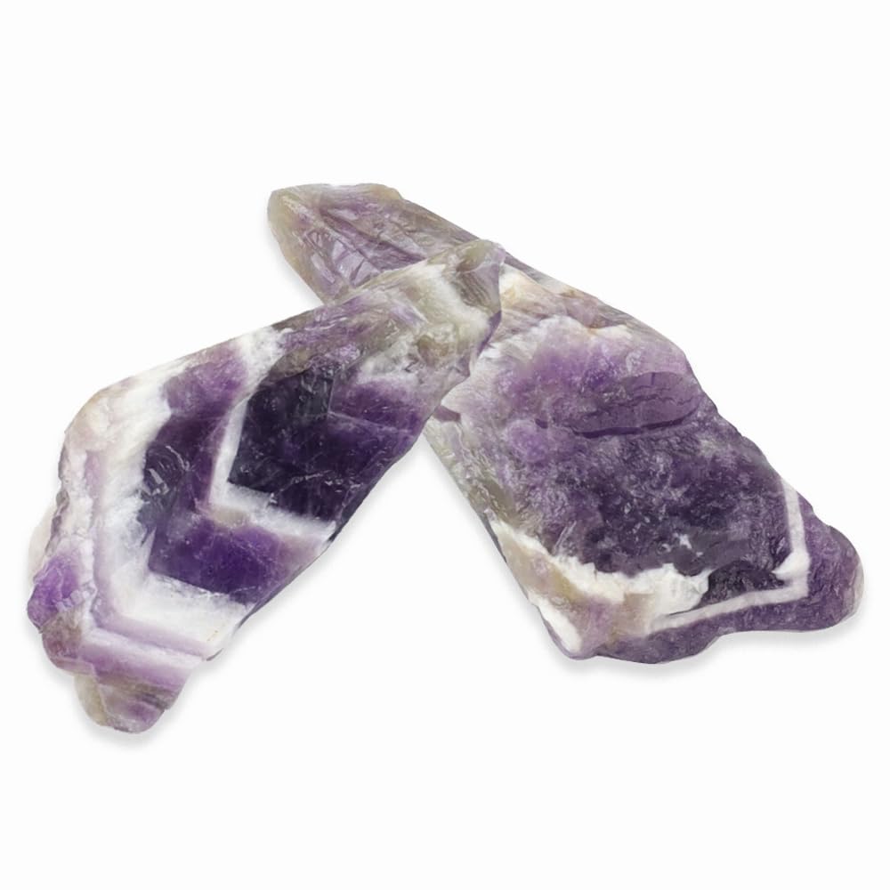 2PCS Natural Raw Stone Healing Crystals Bulk Healing Gemstones for Reiki Tumbling Fountain Rocks Meditation Garden Home Decor (Amethyst 1)