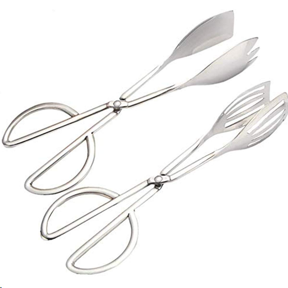 2-PACK Salad Tongs for Serving Buffet Party Catering with Stainless Steel Cooking Kitchen Tongs 10.3"