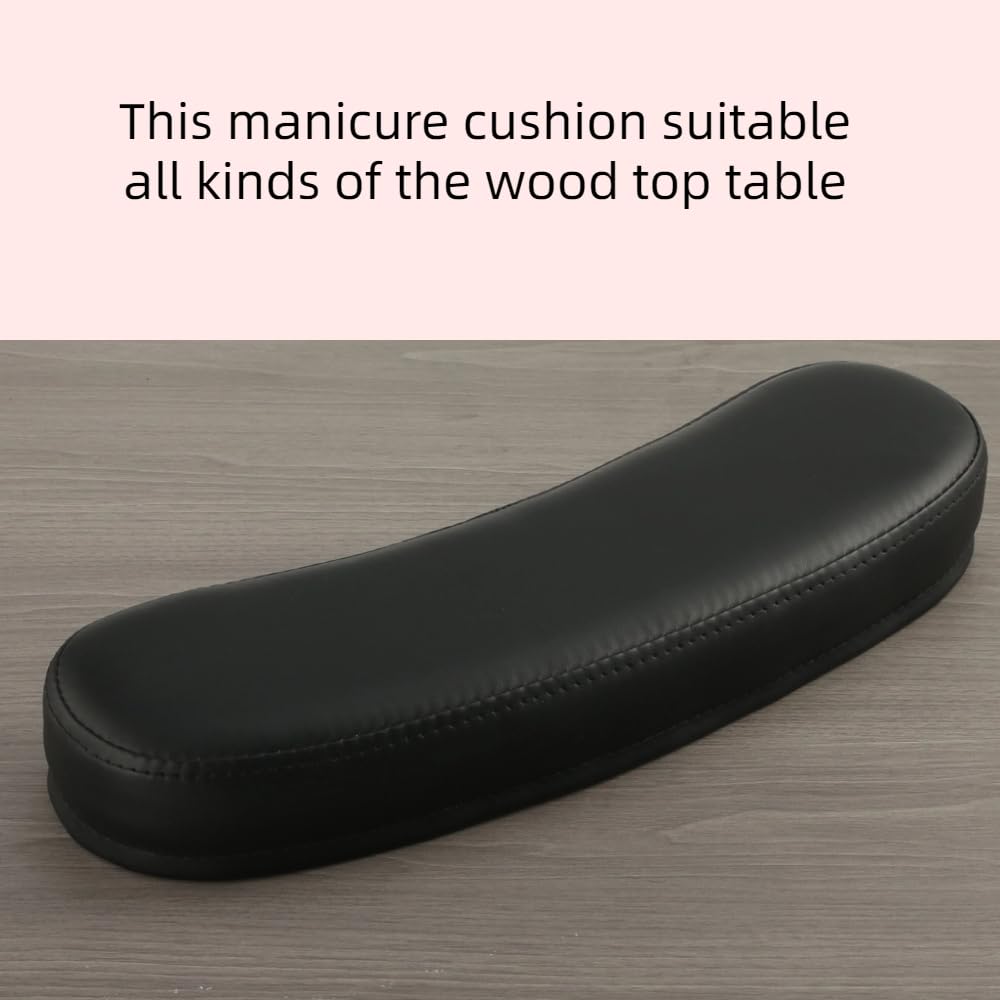QUEESALN Manicure hand Cushion Pillow Pad, Nail Polish Hand Cushion, Manicure Table Portable Nail Table Hand Cushion Pillow, Nail Art Tools Hand Cushion, Nail SPA Nail Art Salon Home Nail Tech (Black)