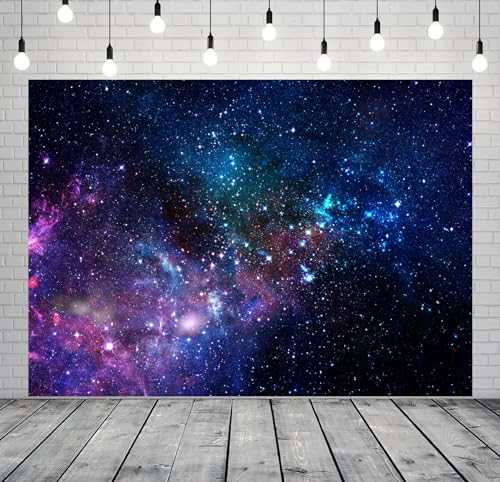 10x6.5ft Fabric Starry Outer Space Backdrop Photography Universe Milky Way Stars Background Galaxy Nebula Decorations Kids Adult Birthday Party Backdrop Baby Shower Photoshoot Studio Props - size: 10x6.5FT