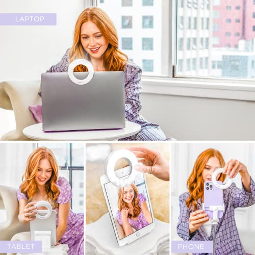 LITTIL Selfie One - Ring Light for Phone, iPhone, Android or Laptop | 3 Adjustable Light Modes | Rechargeable Batteries | Clip On Design | Perfect for Beauty, Influencers, Creators