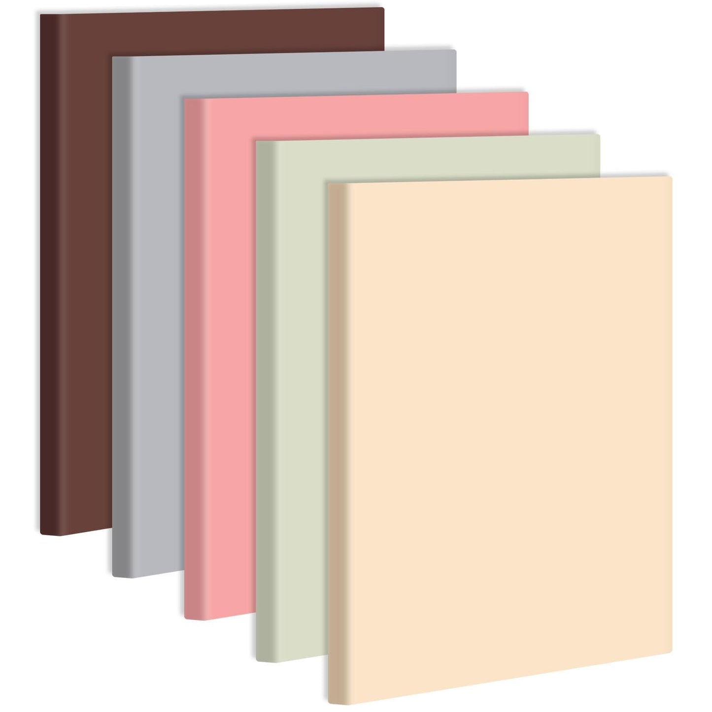 Tenceur 5 Pcs A4 College Ruled Notebook 8.5'' x 11'' Lined Journal 200 Pages Lined Artificial Leather Sketchbook for Writing Office School Business Home Gifts Supplies(Multi Color)