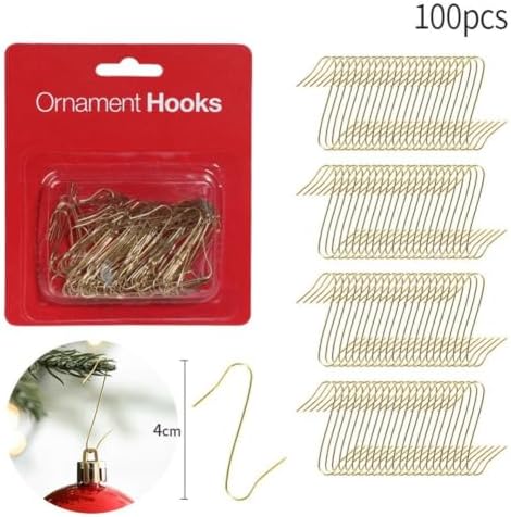 100 Pack Christmas Tree Ornament Hooks