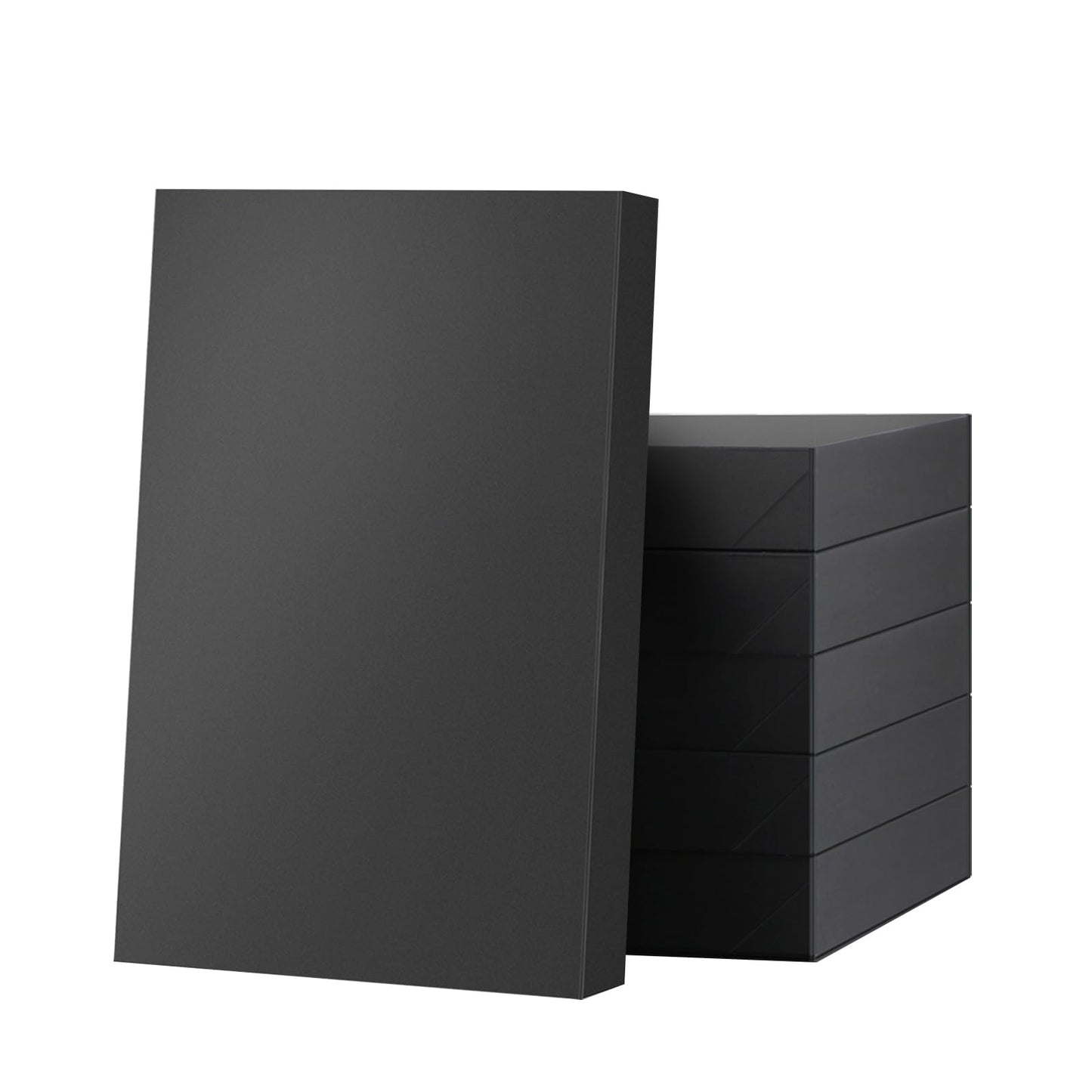 JINMING 6 Large Gift Boxes with Lids 14.5x9.5x2 Inches for Clothes, Black Gift Boxes, Apparel Boxes for Mother's Day, Father's Day and All Occasion
