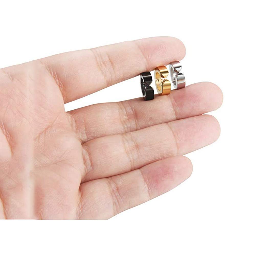 3 Pairs Non-Piercing Earrings for Mens Womens Stainless Steel Clip On Hoop Earrings