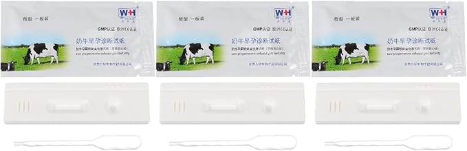 3 Pcs Pregnant Tester Livestock Testing Testing Tool Animal Pregnancy Test Tools Cattle High Precision Strips Cow Colloidal Test Paper Livestock Supply