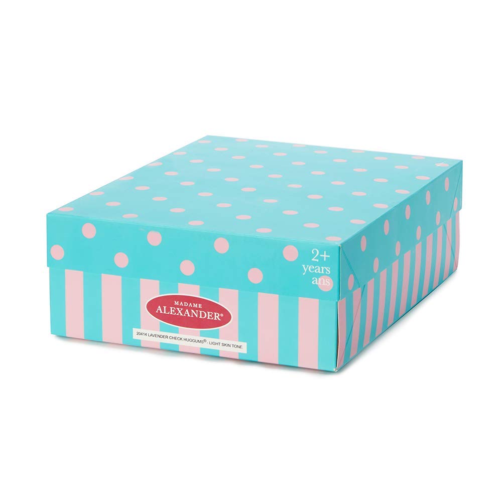 Madame Alexander 12" Lavender Check Huggums, Light Skin Tone