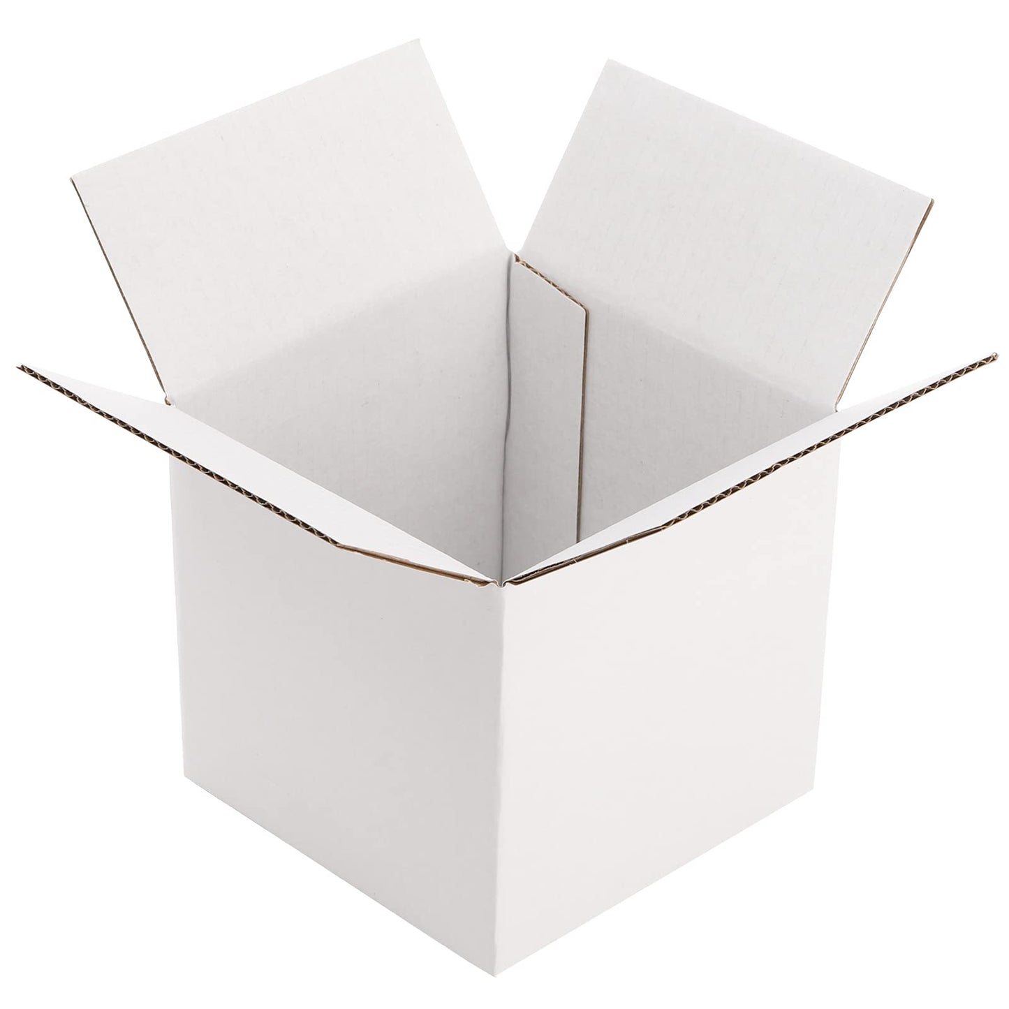 Peohud 40 Pack Small Shipping Boxes, 4 x 4 x 4 Inches White Corrugated Cardboard Box, Mailing Box for Shipping, Packing Storage, Gift Box, Recyclable
