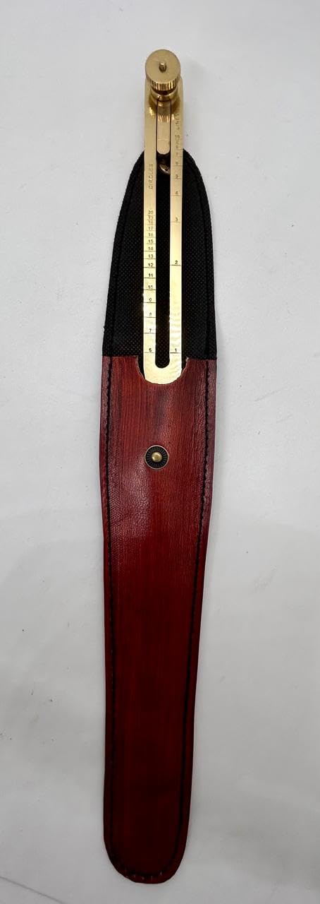 Solid Brass Proportional Divider Tool 9” Drawing & Measuring Instrument with Heavy-Duty Steel Point Executive Art Gift with Leather Cover