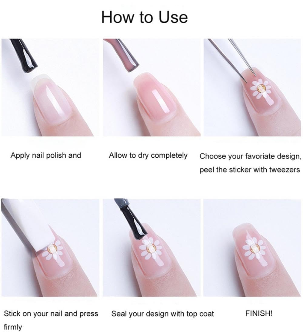 Independence Day Nail Stickers Firework Nail Art Stickers 5D Embossed Nail Decals Self Adhesive with Design Nails Charms Supply Decoration for Women