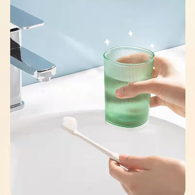 Unbreakable Cup, Bathroom Tumbler, Plastic Toothbrush Holder, Tumbler Cup, Bathroom Cups,Makeup Brush Holder,Set of 2 Reusable Drinking Glasses.