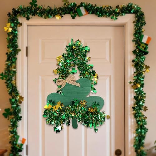 Irish Festival Wooden Door Ornament Wall Hanging for Front Door Mantels Tree Holiday Party Decoration Wooden Party Decoration