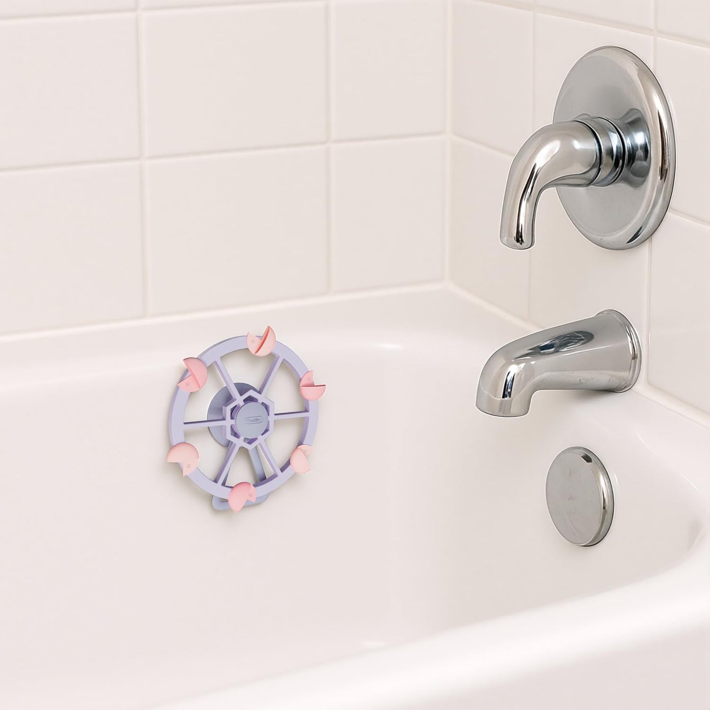 Roslim Silicone Bathtub Suction Spinners - FerrisWheel-Pink