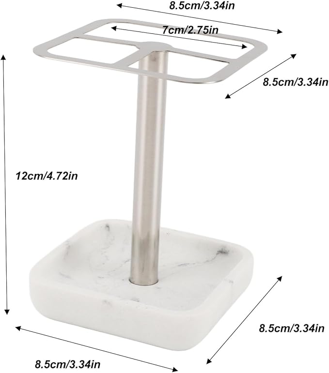 Mumusuki Stainless Steel Toothbrush Holder, Space Saving Toothpaste Organizer with Multifunctional Storage for Bathroom (Silver)