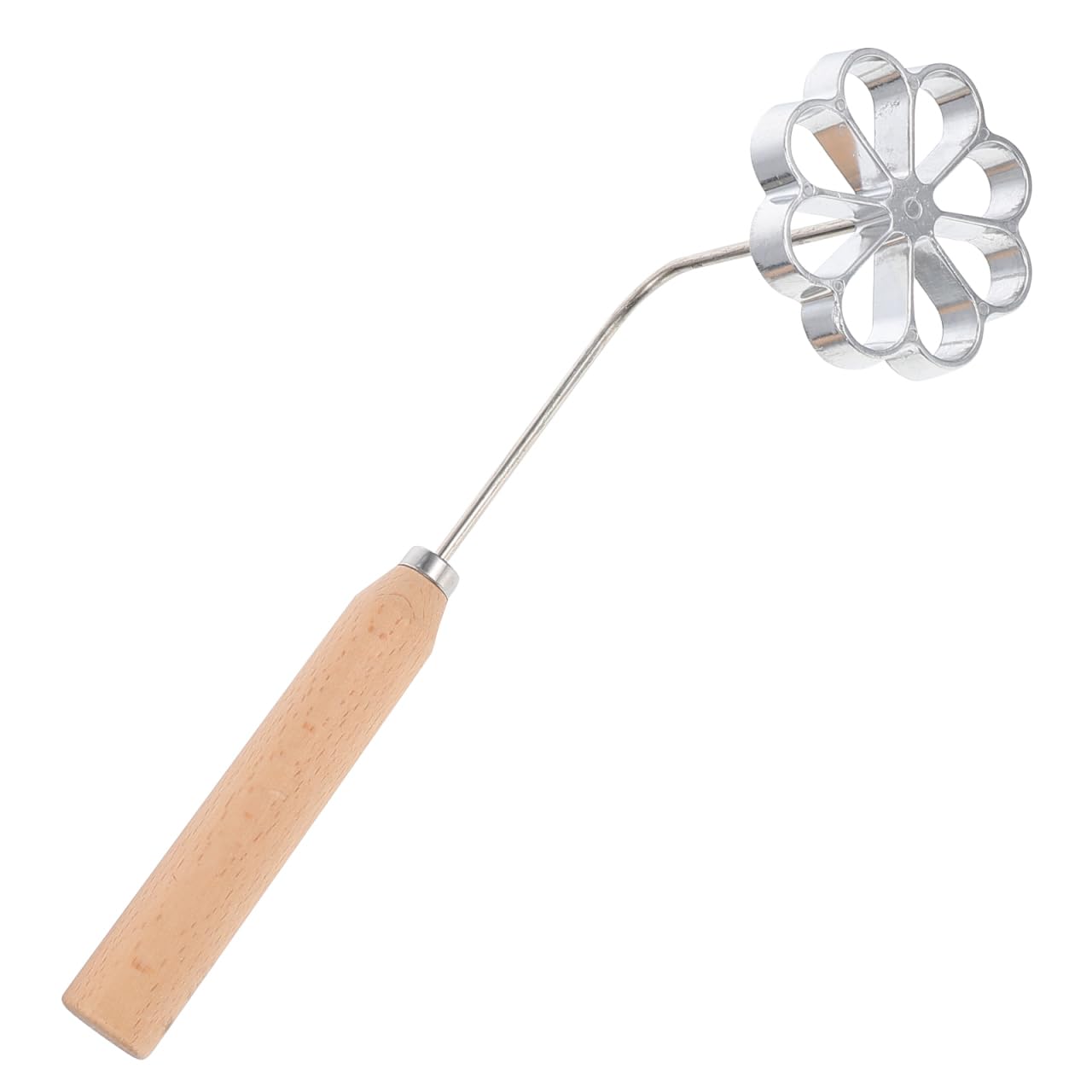 OSALADI Cookie Mold Rosette Iron Set with Wooden Handle, Flower Shaped Fried Dough Maker Tool for Rosette Cookies, Waffles, Pastry and Kitchen Baking Use