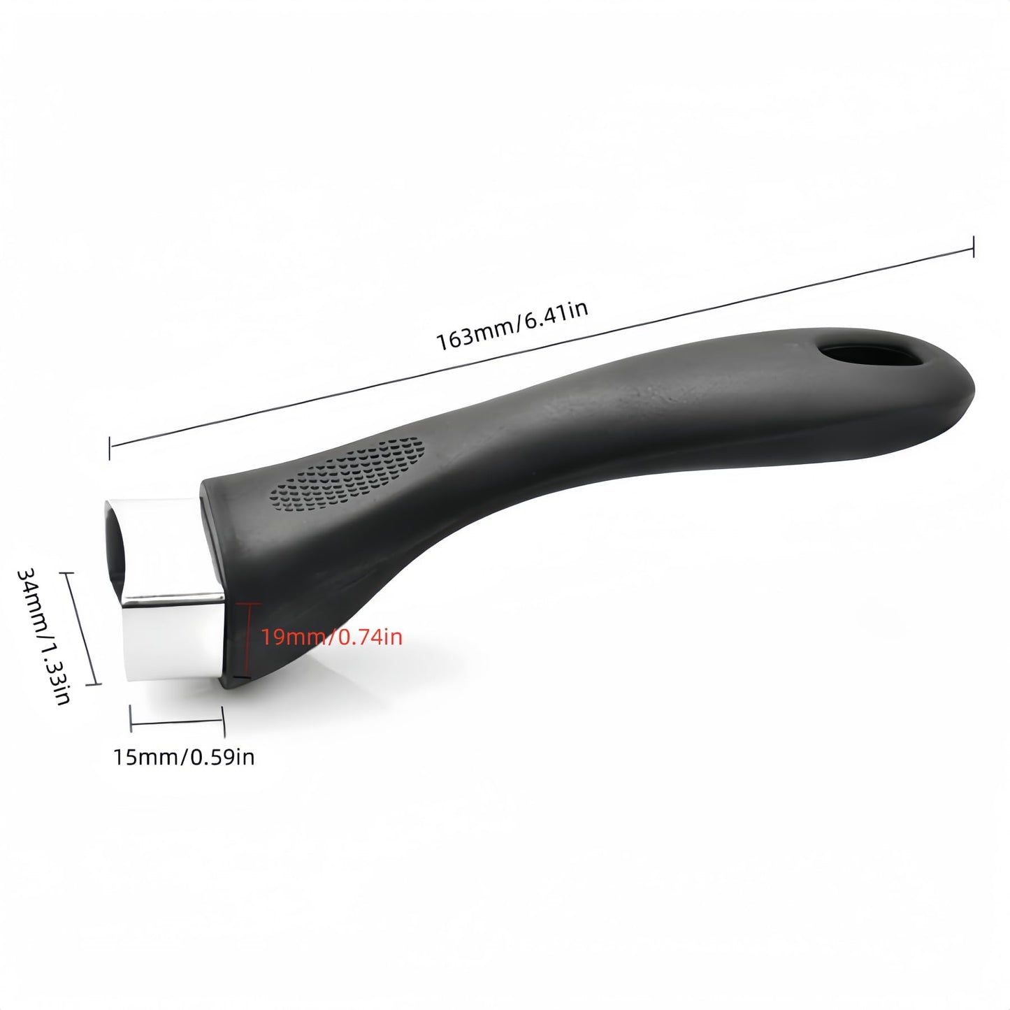 2Pcs Bakelite Pot Handle Black Scald-Proof Long Handle Grip Replacement, with Screw