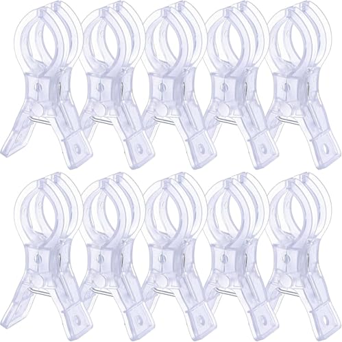 10 Pcs Large Balloon Arch Clips Transparent Clips for Balloon Arch 3.5 Inch Heavy Duty Back Drop Clips Clamps Plastic Spring Clamps for Birthday Wedding Backdrop Stand Photography Crafts Decoration