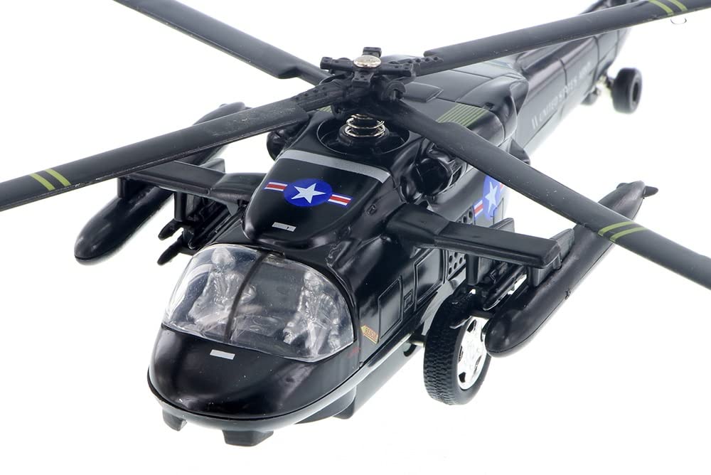 Playmaker Toys U.S. Army Sikorsky UH-60 Black Hawk Helicopter 10" Die Cast Metal Model Toy (1 at Random, Color May Very)