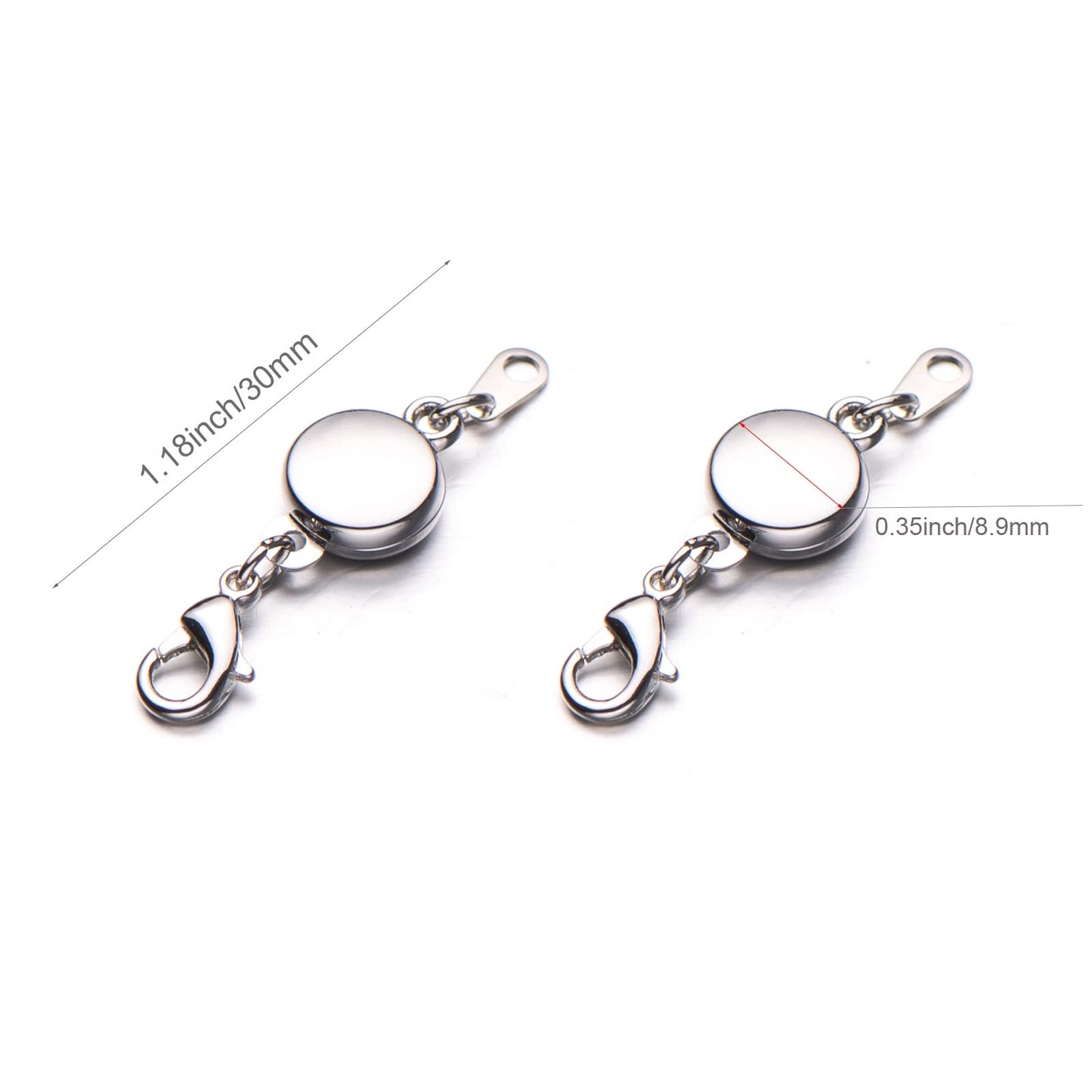 Zpsolution Locking Magnetic Jewelry Clasp Magnetic Necklace Clasps and Closures Bracelet Extender for Jewelry Making
