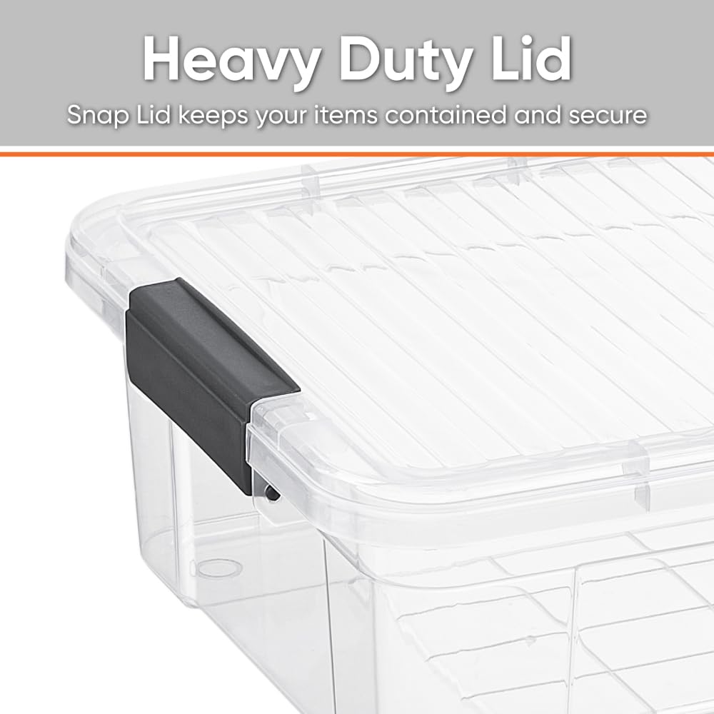 22.5 Quart Clear Plastic Storage Boxes with Lids (10 Count)
