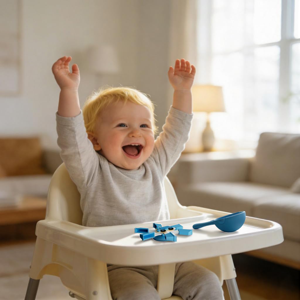 Roslim Silicone Bathtub Suction Spinners - SpinTruck-Blue