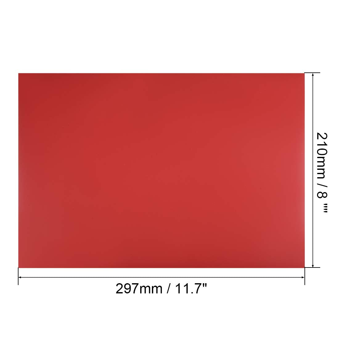 uxcell 5 Pcs Dry Erase Magnetic Strip 11.7" x 8" Magnetical Sheet Labels Stickers Writable Red for Whiteboards Refrigerator and Crafts