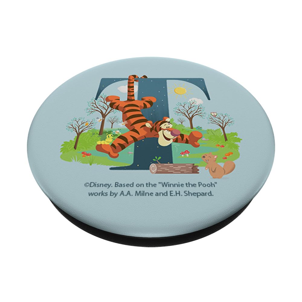 Disney Alphabet Monogram Winnie the Pooh Letter T for Tigger PopSockets Standard PopGrip