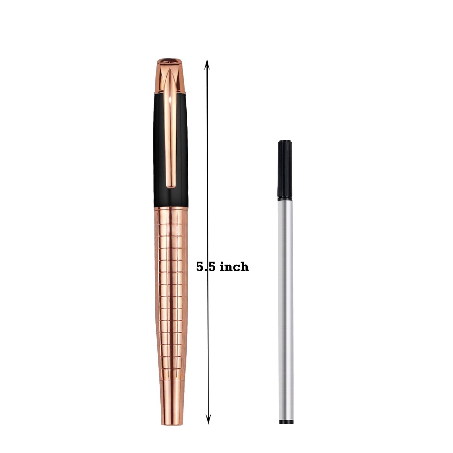 DSKPRTE Luxury Ballpoint Pen with Gift Box&Extra Black Ink Refill for Men&Women Professional Exceutive pen office.(RoseGold)