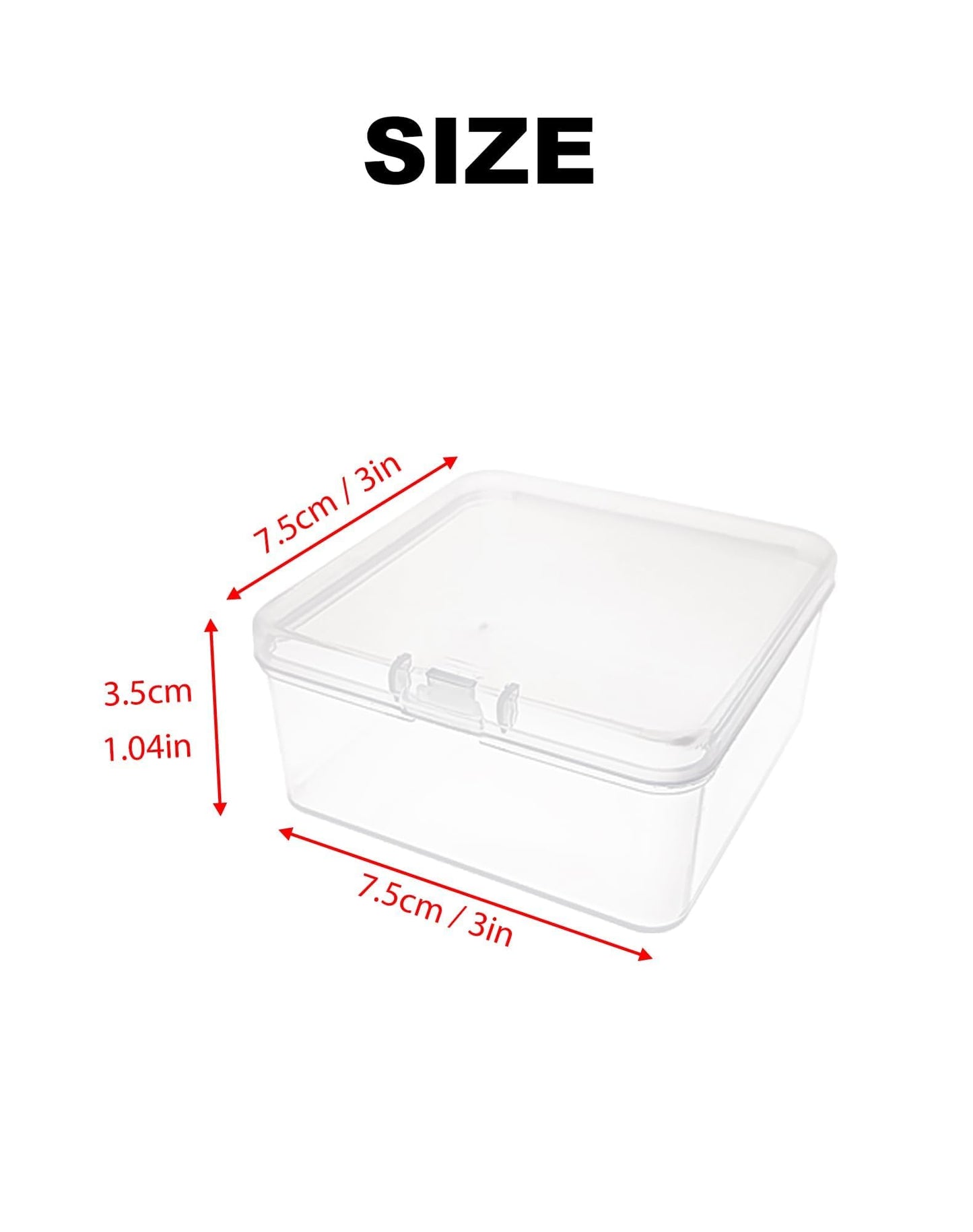 Forever bene 17 Pack Clear Plastic Storage Boxes with Lids, 3x3x1.4 Inches Square Organizer Containers for Small Parts, Crafts, Jewelry, SMT Components