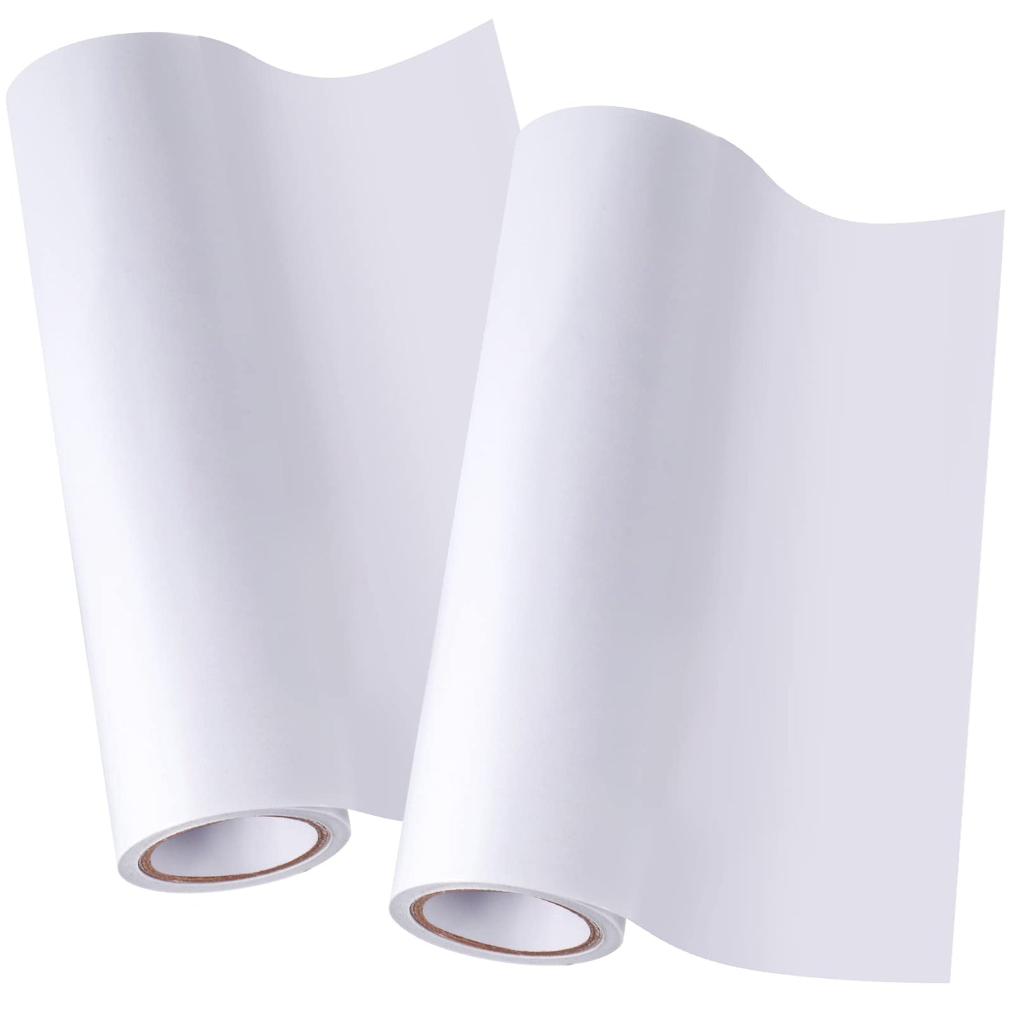 Outus Adhesive Sheet Double Sided Iron-on Patch 8 Inch x 13 ft Adhesive Fabric Patch for Badge Peel and Stick Pants, Backpack, Clothes, Curtains(2 Roll)