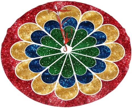 Christmas Tree Skirts Printed Tree Skirt 30" Gorgeous Xmas Holiday Party Ornaments Keepsake Gift