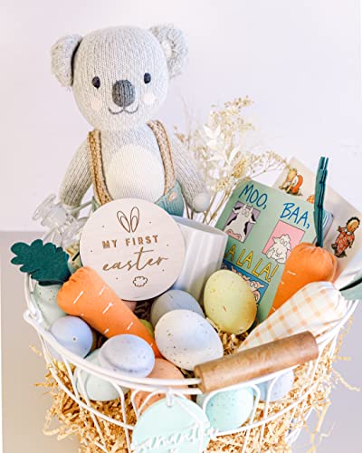 The Cotton & Canvas Co. My First Easter Wooden Milestone Card, Baby's First Year, Baby's First Holiday, Baby Shower, Newborn, Photoshoot Prop