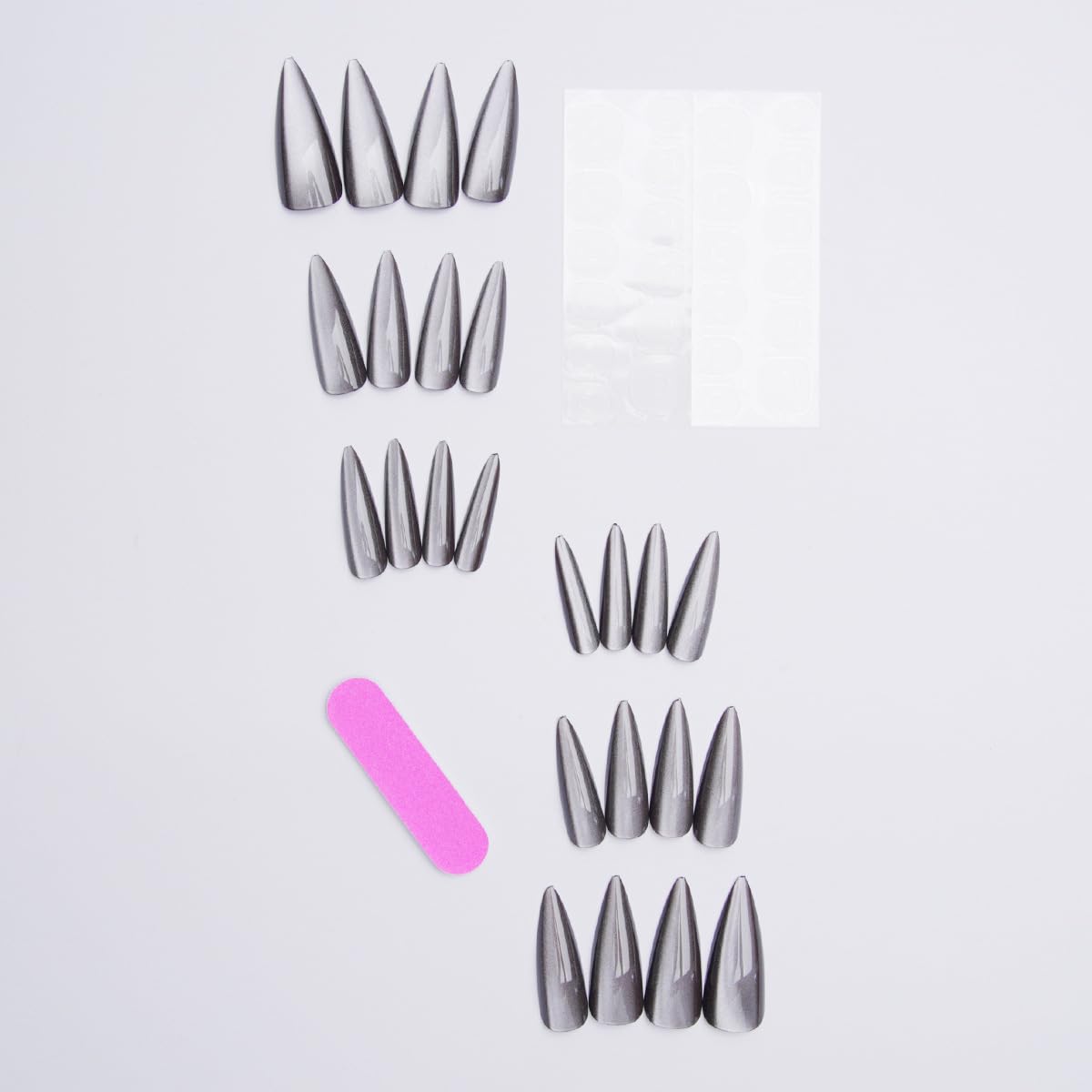 Black Cat Eye Press on Nails Long Stiletto Fake Nails with Design Balck Glitter Glue on Nails Full Cover False Nails Shiny Artificial Acrylic Stick on Nail for Women Manicure 24Pcs