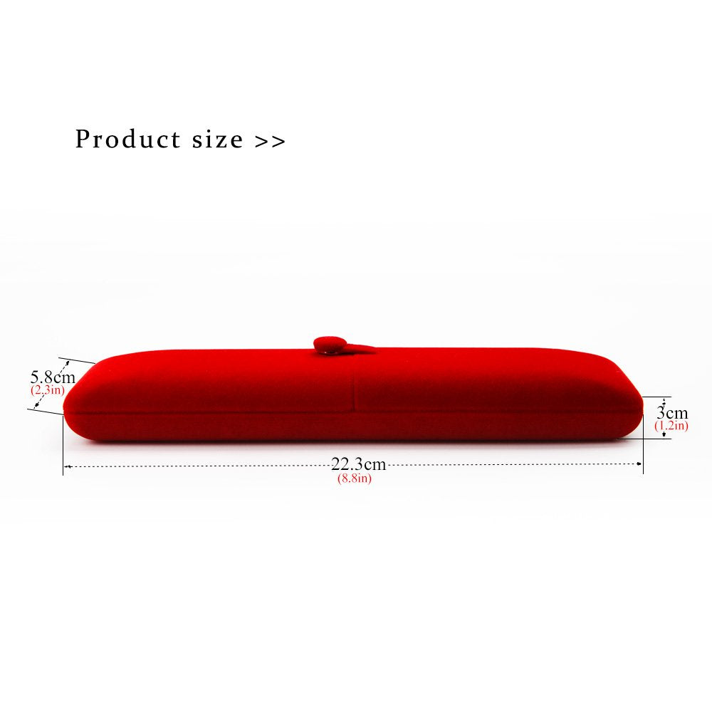 Oirlv Red Jewelry Gift Box Necklace/Long Chain Storage Boxes