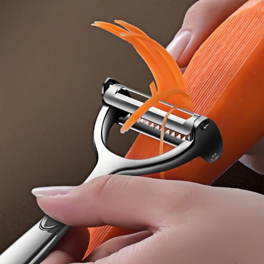 Huakai Multifunction Vegetable Peeler Julienne Peeler for Kitchen (2-in-1 peeler)